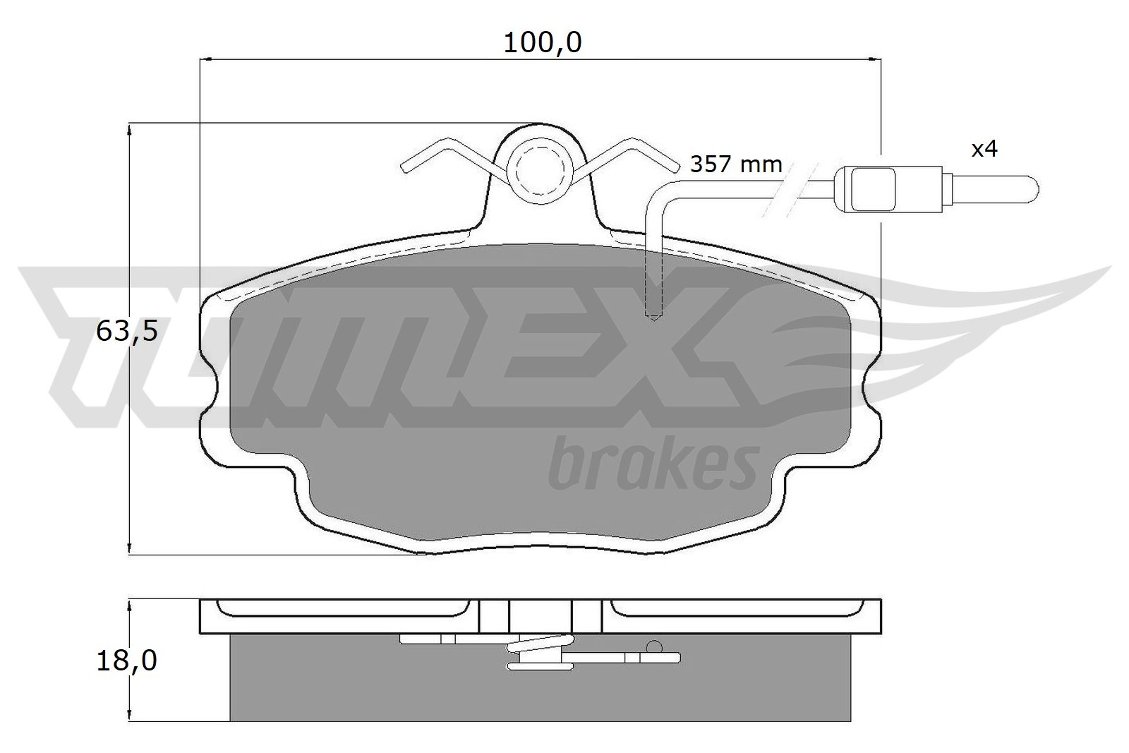 Sada brzdových platničiek kotúčovej brzdy TOMEX Brakes